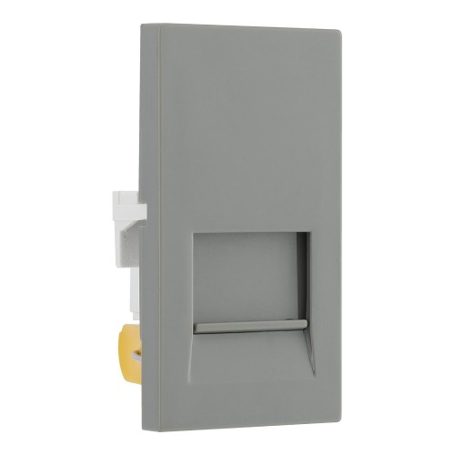 BT Telephone Master Socket with IDC Terminal Euro Module in Grey 25mm x 50mm, BG Electrical EMBTMIG