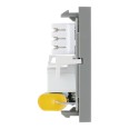 BT Telephone Master Socket with IDC Terminal Euro Module in Grey 25mm x 50mm, BG Electrical EMBTMIG