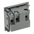 13A style Unswitched Universal Socket 2M Euro Module Grey rated at 10A 50x50mm BG Electrical EMUNVG-01