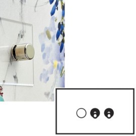 3 Gang Mixed Plate: 1x Rotary Dimmer and 2x Dolly Invisible Plate Forbes and Lomax (Toggles and Dimmer Ordered Separately)