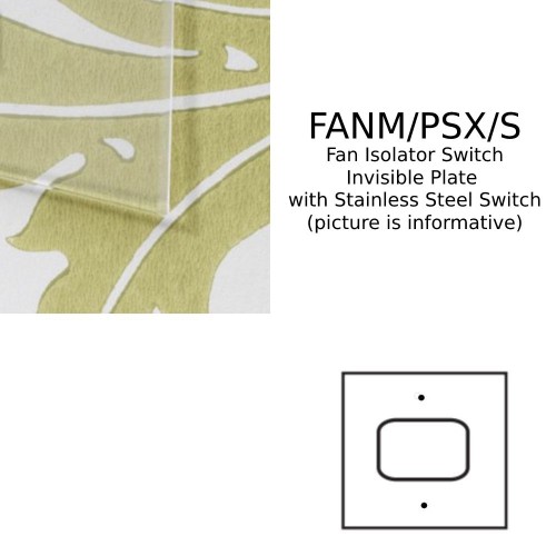 6A Triple Pole Fan Isolator Switch in Invisible Plate with Stainless Steel Switch