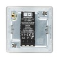 Screwless 1 Gang 2 Way Intelligent LED Dimmer Trailing Edge 100W LED (200W inc) Brushed Steel BG Nexus FBS81-01