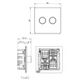 Screwless 2 Gang 2 Way Intelligent LED Dimmer Trailing Edge 100W LED (200W inc) Brushed Steel BG Nexus FBS82-01