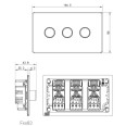 Screwless 3 Gang 2 Way Intelligent LED Dimmer Trailing Edge 100W LED (200W inc) Brushed Steel BG Nexus FBS83-01