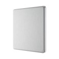 Screwless 1 Gang Single Blanking Plate Flat Plate Brushed Chrome BG Nexus FBS94-01 Blank Plate