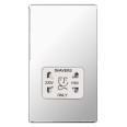 BG Nexus FPC20W Screwless Dual Voltage 115/240V Shaver Socket in Polished Chrome Flat Plate