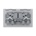 2 Gang 13A Unswitched Double Floor Socket with Screws in Stainless Steel with Spring Hinged Cover, BG Nexus SBS24G/FR