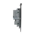 2 Gang 13A Unswitched Double Floor Socket with Screws in Stainless Steel with Spring Hinged Cover, BG Nexus SBS24G/FR