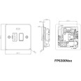 13A Switched Fused Spur with Neon Brushed Chrome Flat Plate Knightsbridge FP6300NBC