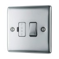 13A Switched Spur Polished Chrome Raised Plate BG Nexus Metal NPC50-01 Switched Fused Connection Unit