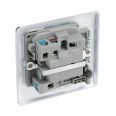 13A Switched Spur Polished Chrome Raised Plate BG Nexus Metal NPC50-01 Switched Fused Connection Unit