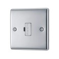 13A Unswitched Spur Polished Chrome Raised Plate BG Nexus Metal NPC54-01 Switched Fused Connection Unit