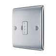 13A Unswitched Spur Polished Chrome Raised Plate BG Nexus Metal NPC54-01 Switched Fused Connection Unit