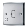 13A Unswitched Spur with Flex Outlet Polished Chrome Raised Plate BG Nexus Metal NPC55-01 Fused Connection Unit