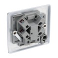 13A Unswitched Spur with Flex Outlet Polished Chrome Raised Plate BG Nexus Metal NPC55-01 Fused Connection Unit