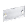 2 Gang Double Blank Plate in Polished Chrome Raised Plate BG Nexus Metal NPC95-01 Blanking Plate