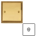 1 Gang Intermediate 20A Dolly Switch Georgian Polished Brass Rope Edge Raised Plate and Toggle Switch