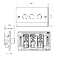 3 Gang 2 Way Push Trailing Edge Intelligent LED Dimmer 5-100W BG Nexus NBS83-01 Brushed Steel Raised Plate