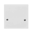 45A Flex Outlet Plate with Bottom Entry White Moulded Square Edge, BG Electrical 979 Cooker Connection Unit