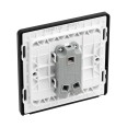 BG Evolve PCDMB12B 20A 16AX 1 Gang 2 Way Switch Matt Black Plastic Screwless Plate with Black Insert