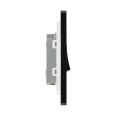 BG Evolve PCDMB12B 20A 16AX 1 Gang 2 Way Switch Matt Black Plastic Screwless Plate with Black Insert