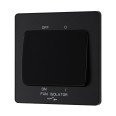 BG Evolve PCDMB15B 10A 3 Pole Fan Isolator Switch Matt Black Plastic Screwless Plate with Black Insert