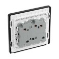 BG Evolve PCDMB15B 10A 3 Pole Fan Isolator Switch Matt Black Plastic Screwless Plate with Black Insert