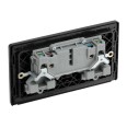 BG Evolve PCDCL22B 2 Gang 13A Switched Socket Outlet Matt Black Plastic Screwless Plate with Black Insert