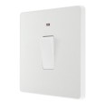 BG Evolve PCDCL31W 20A Double Pole Switch with LED Indicator in Pearlescent White with White Switch