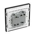 BG Evolve PCDMB42B 20A 16AX 2 Gang 2 Way Switch Matt Black Plastic Screwless Plate with Black Insert