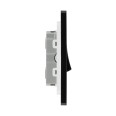 BG Evolve PCDMB43B 20A 16AX 3 Gang 2 Way Switch Matt Black Plastic Screwless Plate with Black Insert