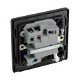 BG Evolve PCDMB52B 13A Switched Spur with Flex Outlet and Neon Matt Black Plastic Screwless Plate with Black Insert