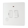 BG Evolve PCDCL52W 13A Switched Spur with Flex Outlet and Neon Pearlescent White Plastic Screwless Plate with White Insert