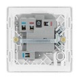 BG Evolve PCDCL52W 13A Switched Spur with Flex Outlet and Neon Pearlescent White Plastic Screwless Plate with White Insert