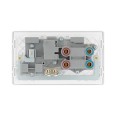 BG Evolve PCDCL70W 45A DP Cooker Control Unit 13A Switched Socket in Pearlescent White with White Switch