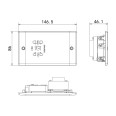 115/230V Dual Voltage Shaver Socket White Moulded with Rounded Edge BG Nexus 820