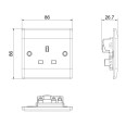 1 Gang 13A Unswitched Socket Outlet in Moulded White Rounded Edges BG Nexus 823