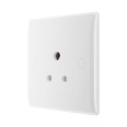 1 Gang 5A Round Pin Unswitched Socket Outlet Moulded White with Round Edges BG Nexus 829