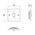 1 Gang 20A Double Pole Switch with Indicator in Moulded White with Round Edge BG Nexus 831