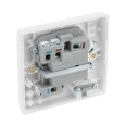 13A Switched Fused Spur with Flex Outlet White Moulded Round Edge, BG Nexus 851 Fused Connection Unit