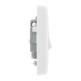 13A Switched Fused Spur with Flex Outlet and LED Indicator White Moulded Round Edge, BG Nexus 853 Fused Connection Unit