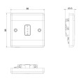 13A Unswitched Fused Spur with Flex Outlet White Moulded Round Edge, BG Nexus 855 Fused Connection Unit