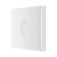 13A Unswitched Fused Spur with Flex Outlet White Moulded Round Edge, BG Nexus 855 Fused Connection Unit