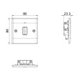 13A Unswitched Fused Spur with LED Indicator White Moulded with Round Edge, BG Nexus 856 Fused Connection Unit