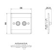 Satellite and Co-Axial Socket in Moulded White with Round Edges, BG Nexus 865 SAT and FM/TV outlet