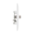 Satellite and Co-Axial Socket in Moulded White with Round Edges, BG Nexus 865 SAT and FM/TV outlet