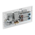 45A DP Cooker Control Unit with 13A Switched Socket and Indicators White Moulded Rounded Edge BG Nexus 870