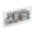 45A DP Cooker Control Unit with 13A Switched Socket White Moulded Rounded Edge BG Nexus 871