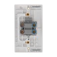 45A DP Red Rocker Cooker Switch with LED Indicator Vertical Plate Moulded White with Rounded Edge, BG Nexus 872