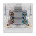 45A DP Red Rocker Cooker Switch with LED Indicator Single Plate Moulded White with Rounded Edge, BG Nexus 874